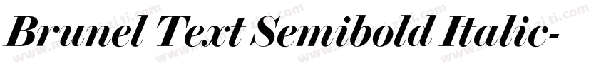 Brunel Text Semibold Italic字体转换